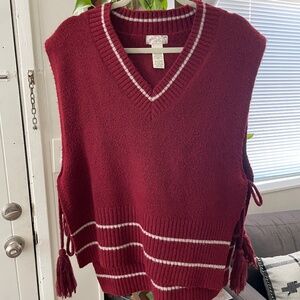 Free People All Star Striped Poncho Vest